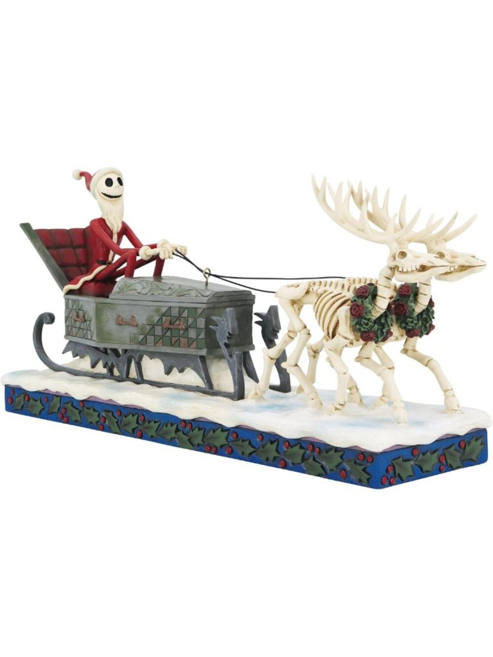 Hand-Painted Nightmare Before Christmas Santa Jack Figurine with Sleigh